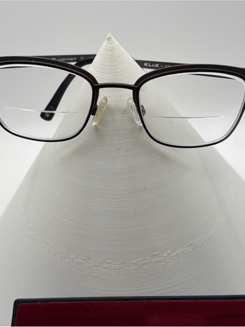 KLIIK 673 M203 45[]18 135 Gray Square Eyeglasses Frame Only Denmark With Case